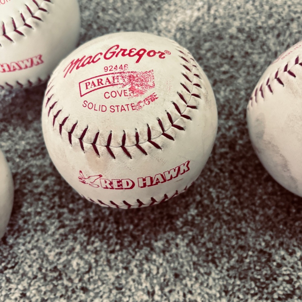 MacGregor Red Hawk 92446 Baseballs Parahyde Cover Solid State Core Lot of 5